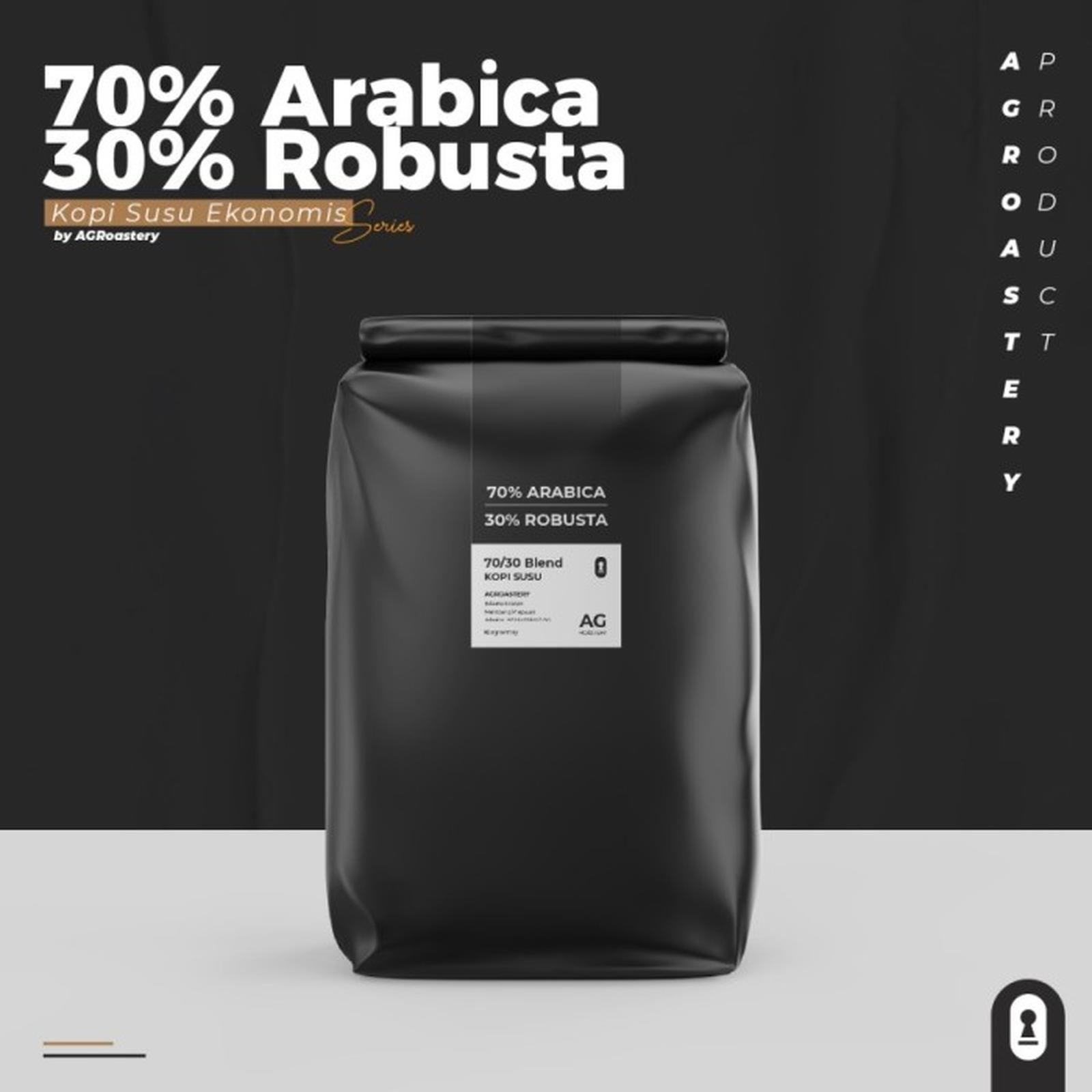 Biji Kopi Blend 70/30 Kopi Susu Ekonomis 1 KG